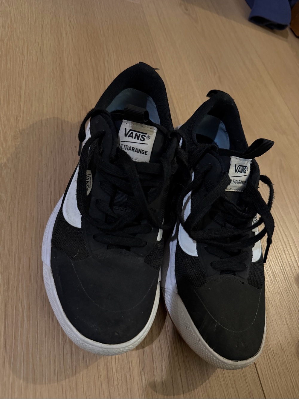 Vans Ultrarange Black & White Skate Sneakers